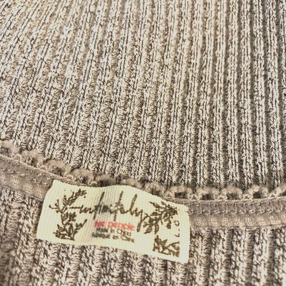 FREE PEOPLE Intimately Most Wanted Racerback Button Down Tank Grey Womens Large - Picture 9 of 12